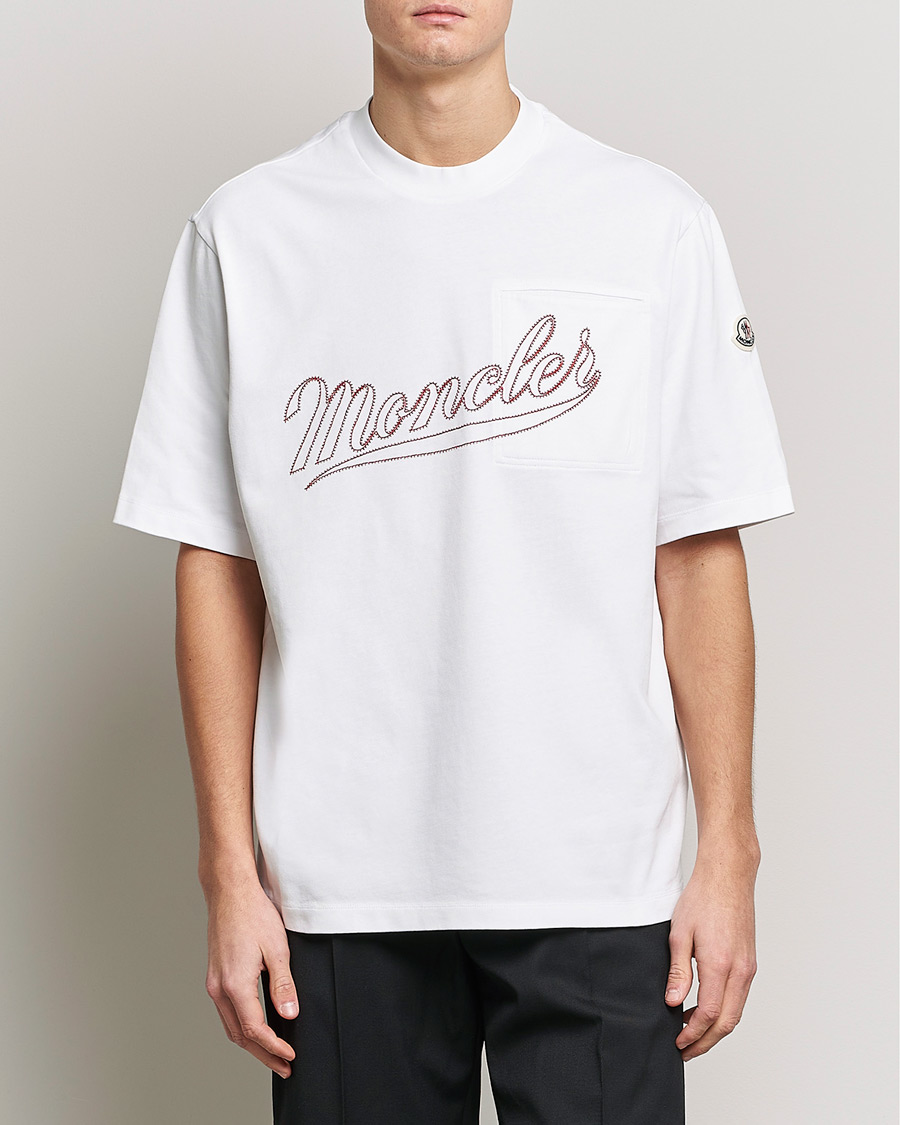 Herre | T-Shirts | Moncler | Signature T-Shirt White