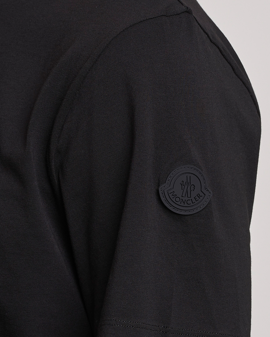 Herre | T-Shirts | Moncler | Lettering T-Shirt Black