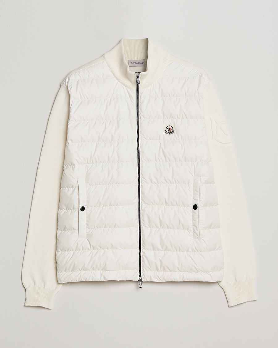 Herre | Trøjer | Moncler | Zip Padded Cardigan Off White
