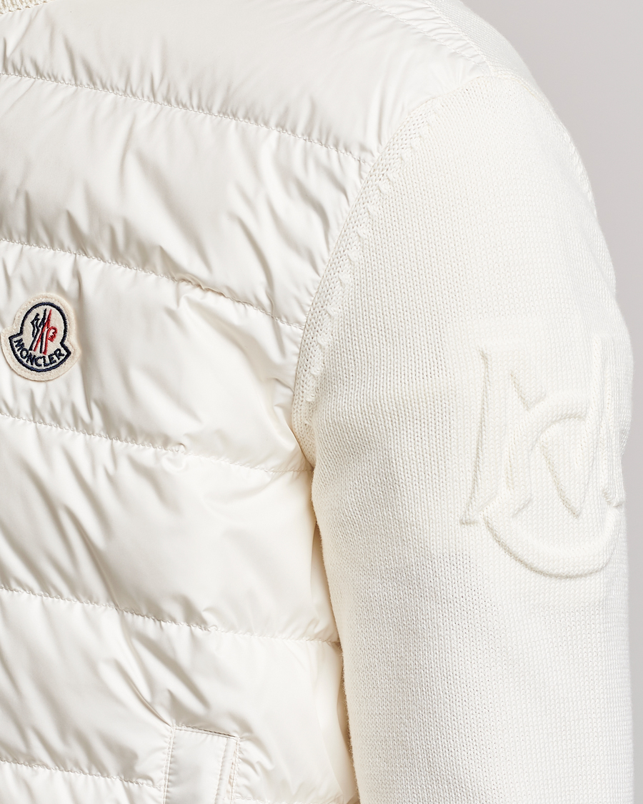 Herre | Trøjer | Moncler | Zip Padded Cardigan Off White