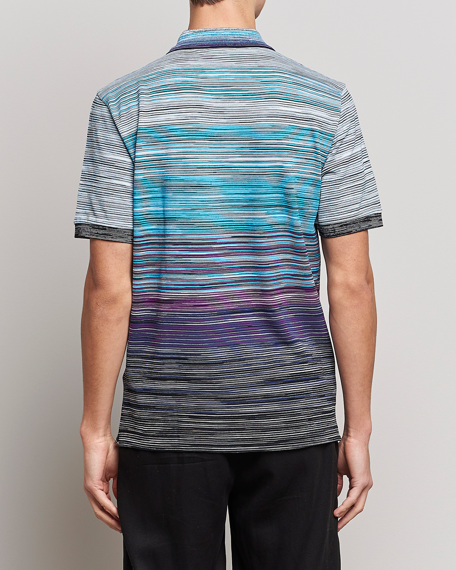 Herre | Polotrøjer | Missoni | Short Sleeve Space Dye Polo Navy/Violet