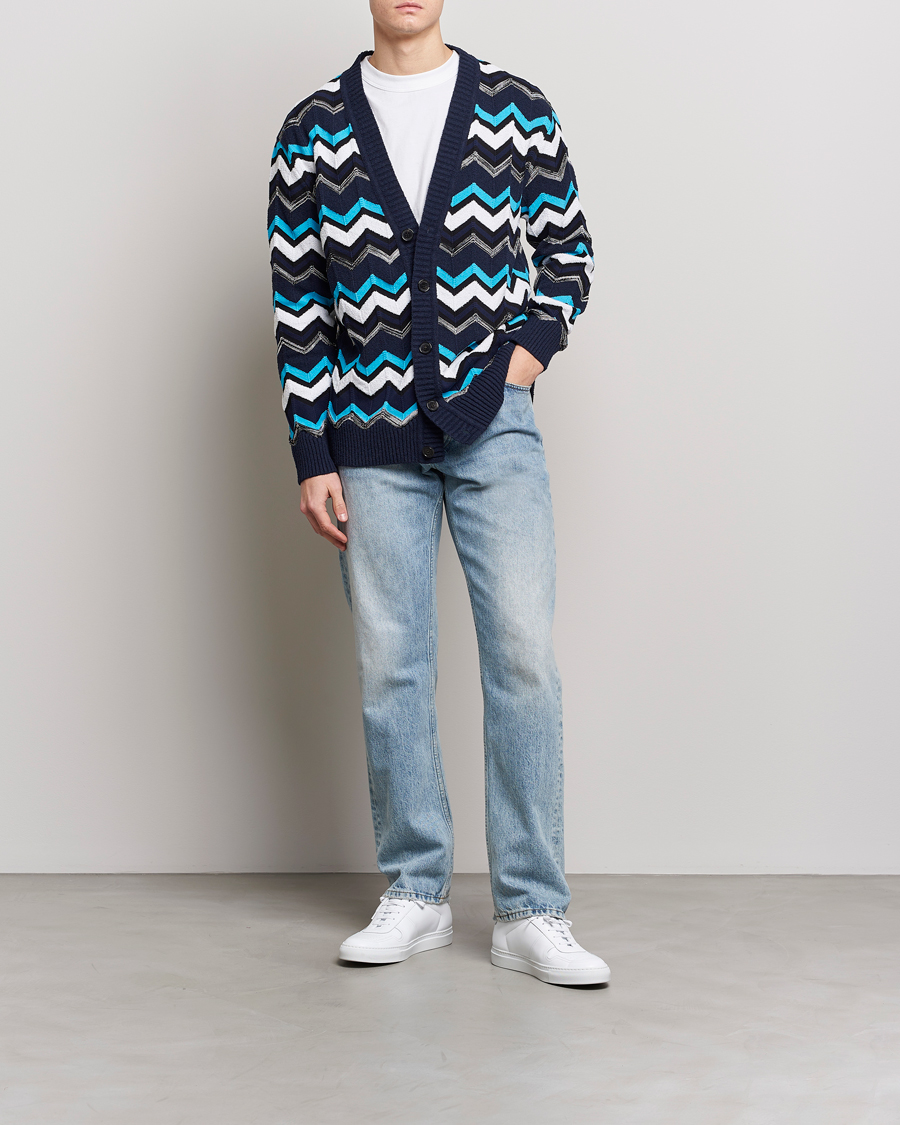 Herre | Trøjer | Missoni | Maxi Cardigan Navy/White