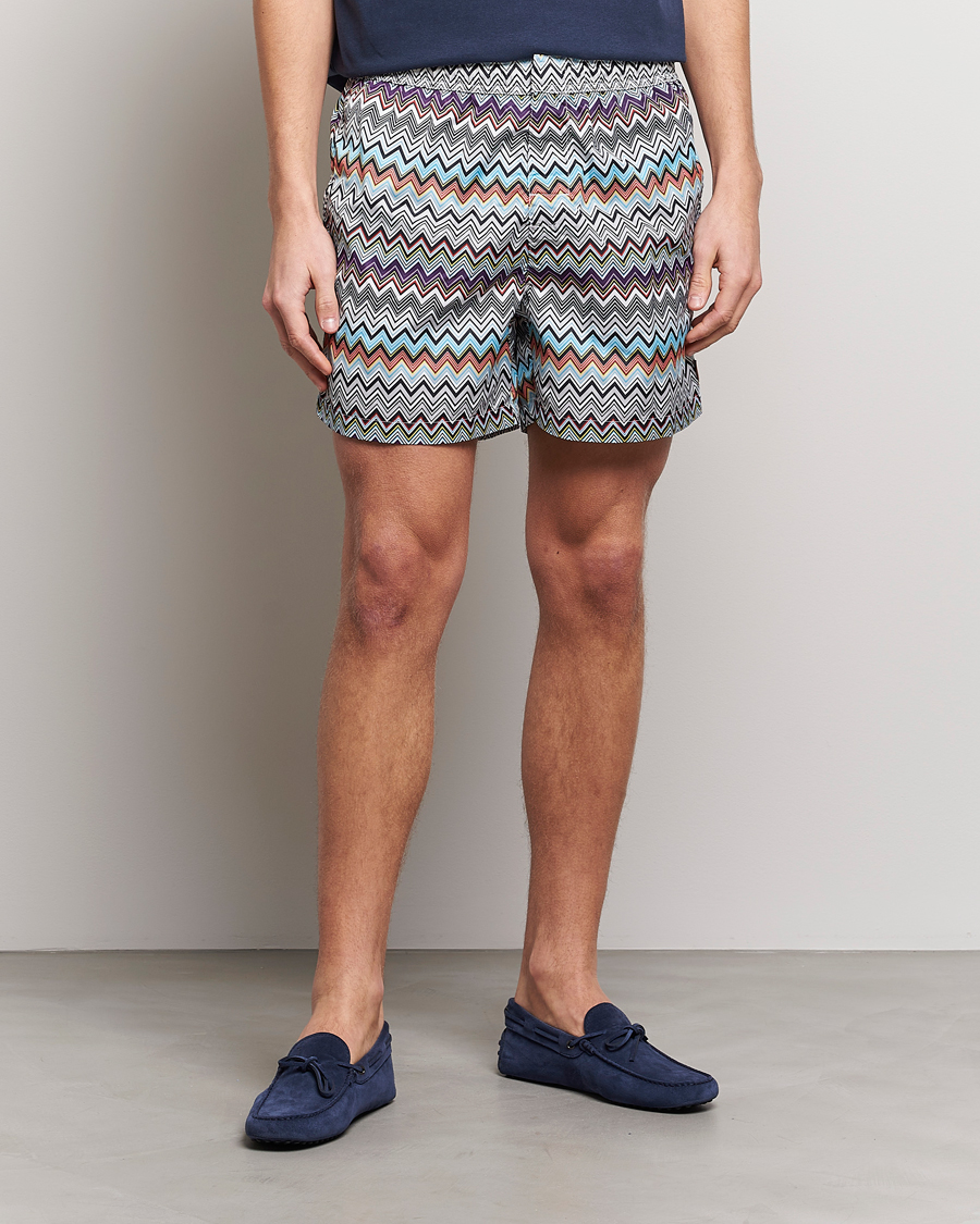 Herre | Badebukser | Missoni | Zig Zag Swim Trunks Grey/Violet