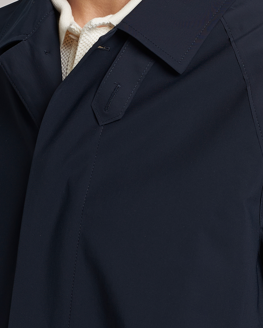 Herre | Jakker | Harris Wharf London | Light Technic Balmacaan Coat Dark Blue