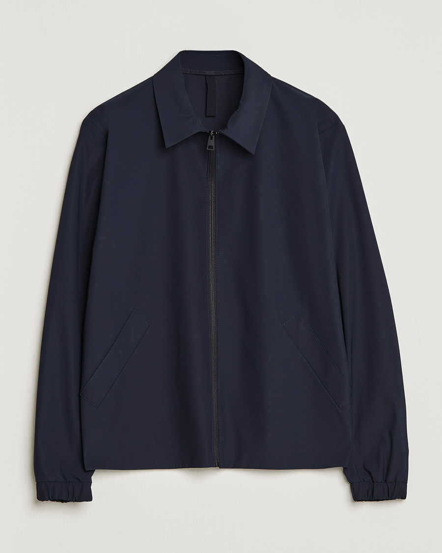 Herre | Jakker | Harris Wharf London | Light Technic Golf Jacket Dark Blue