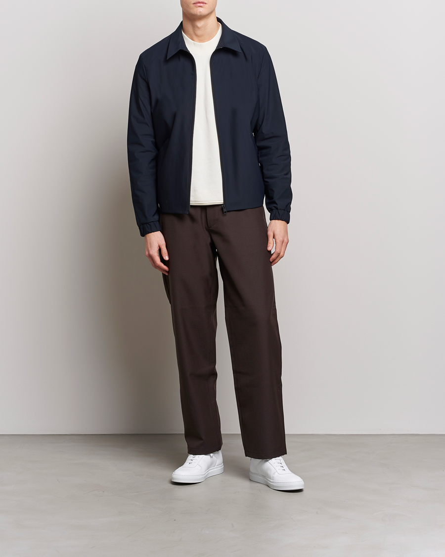 Herre | Jakker | Harris Wharf London | Light Technic Golf Jacket Dark Blue