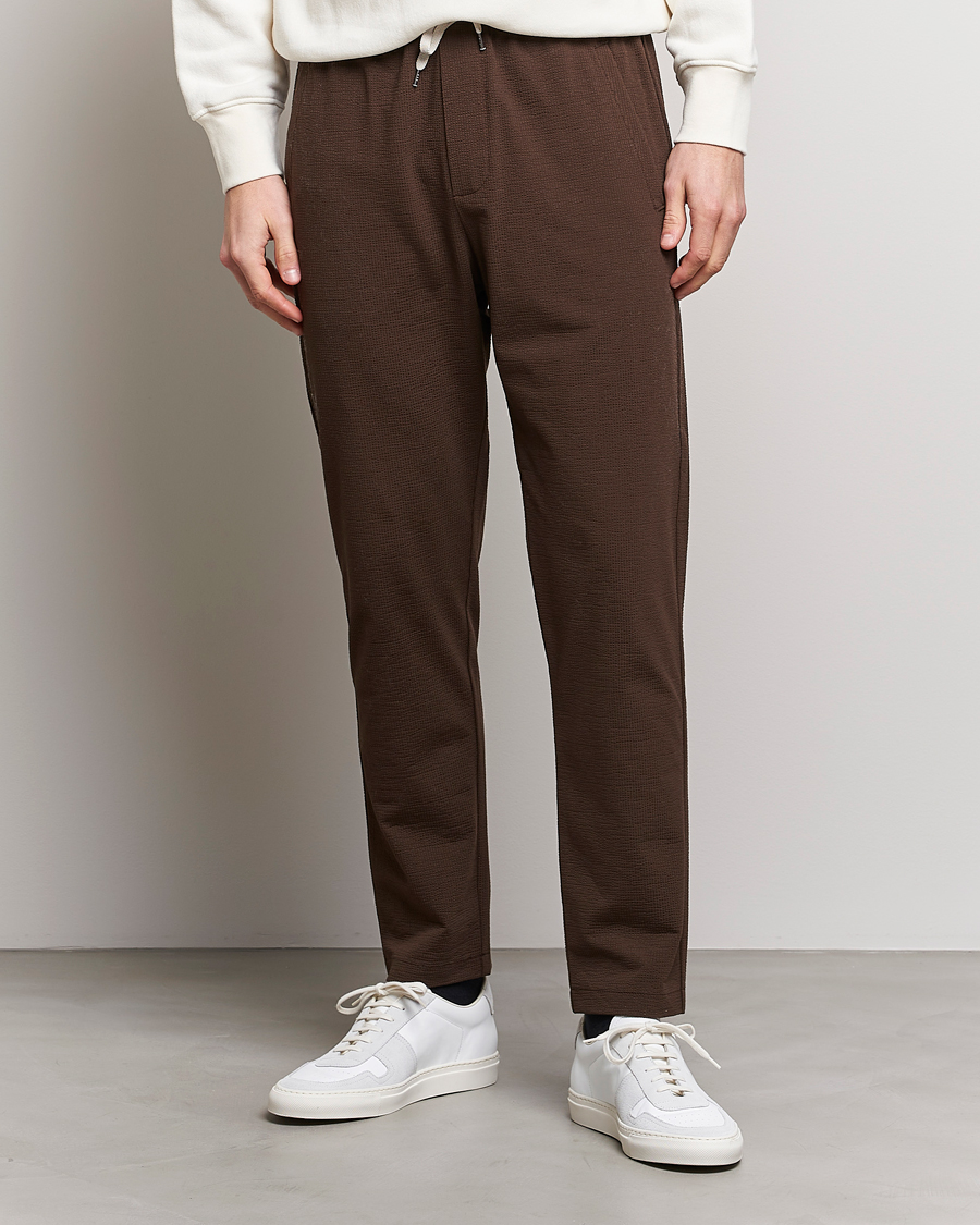 Herre | Bukser | Harris Wharf London | Coolmax Seersucker Trouser Brown