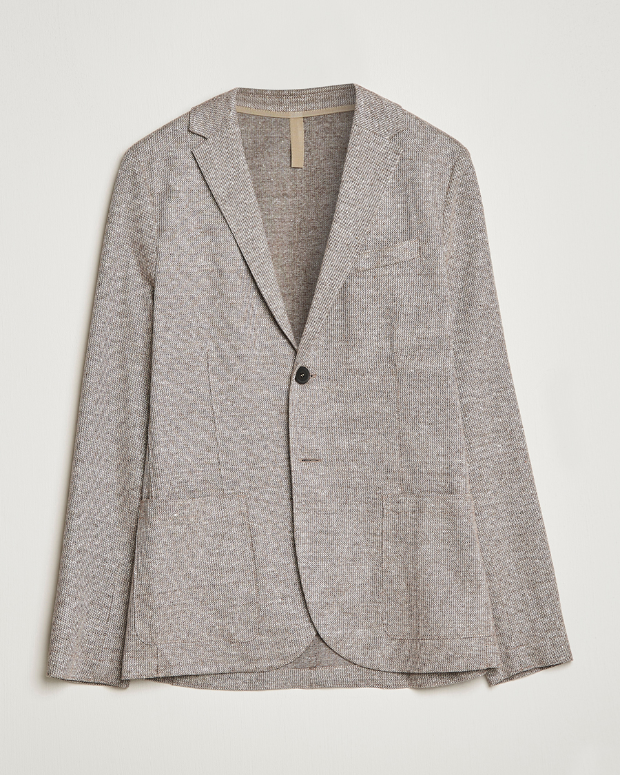 Herre | Blazere & jakker | Harris Wharf London | Linen Blend Blazer Tobacco