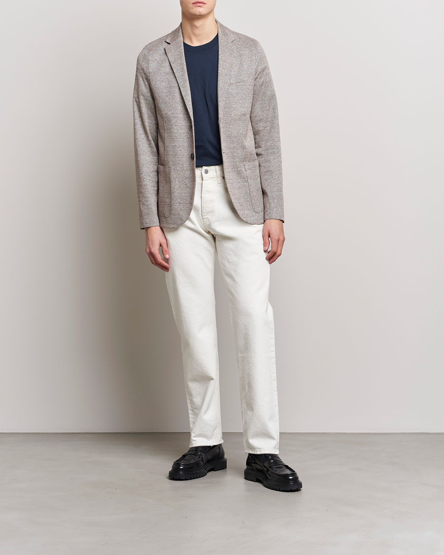 Herre | Blazere & jakker | Harris Wharf London | Linen Blend Blazer Tobacco