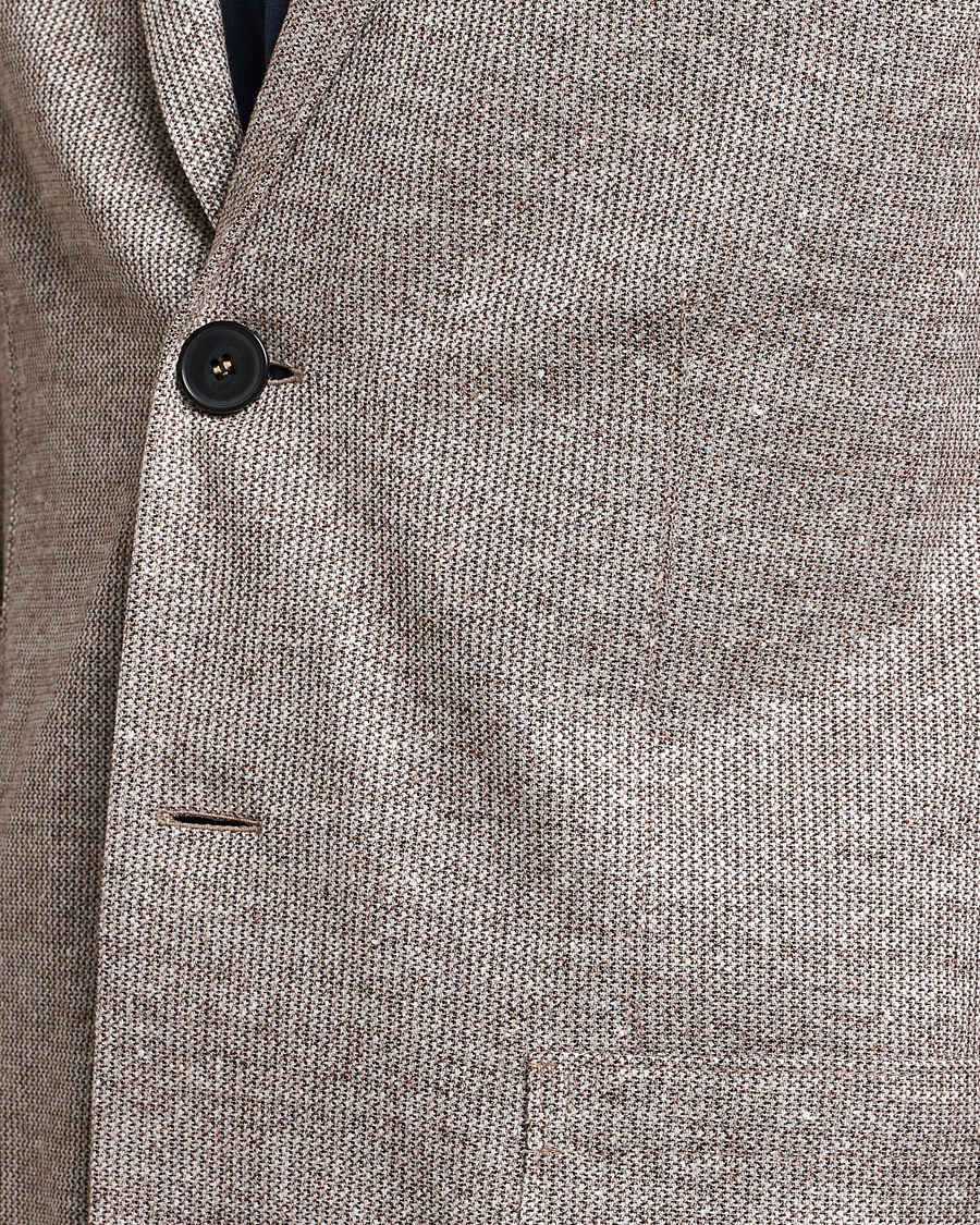 Herre | Blazere & jakker | Harris Wharf London | Linen Blend Blazer Tobacco