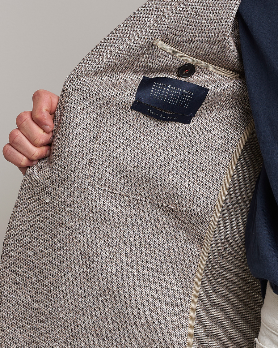 Herre | Blazere & jakker | Harris Wharf London | Linen Blend Blazer Tobacco