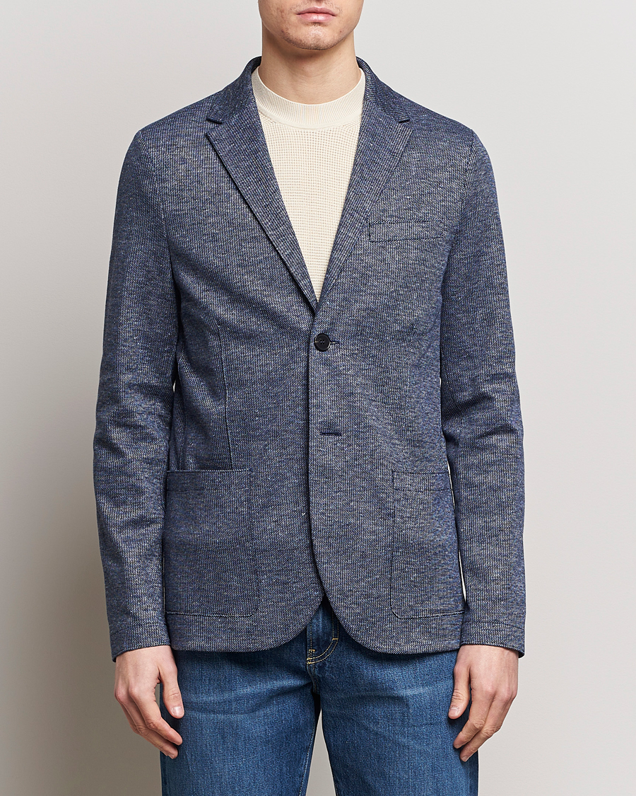 Herre | Best of British | Harris Wharf London | Linen Blend Blazer Denim