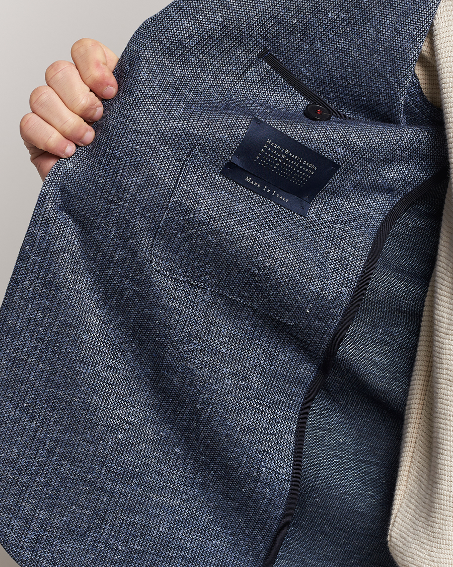 Herre | Blazere & jakker | Harris Wharf London | Linen Blend Blazer Denim
