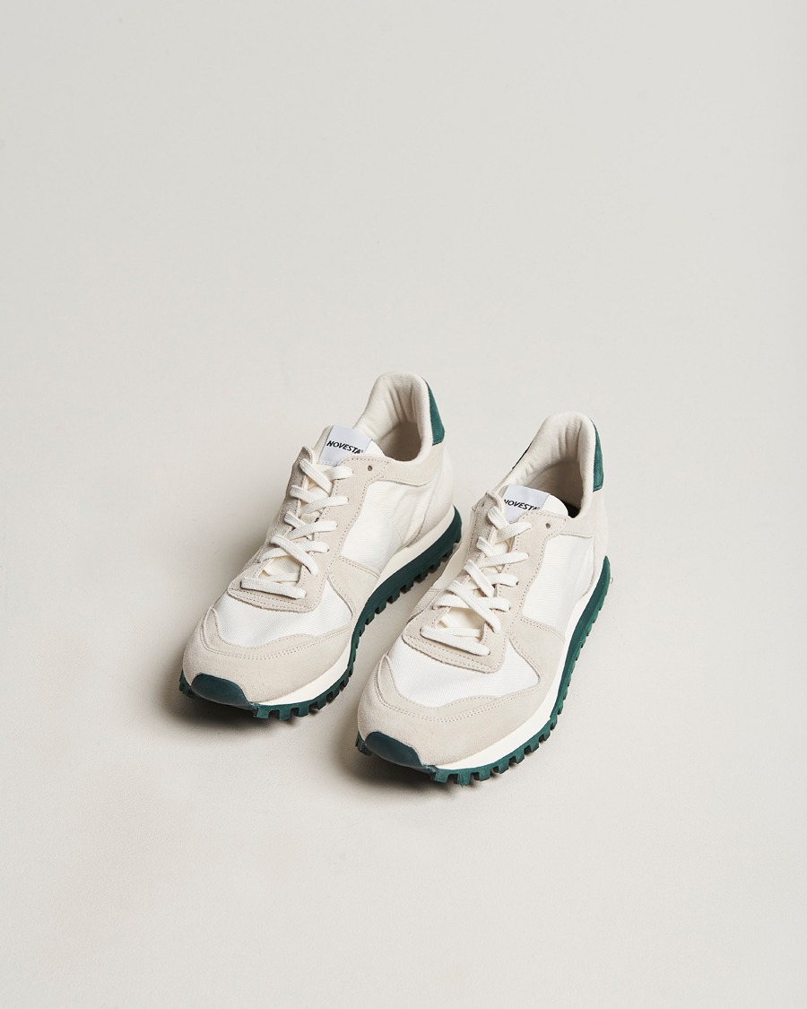 Herre | Novesta Marathon Trail Running Sneaker White/Green | Novesta | Marathon Trail Running Sneaker White/Green