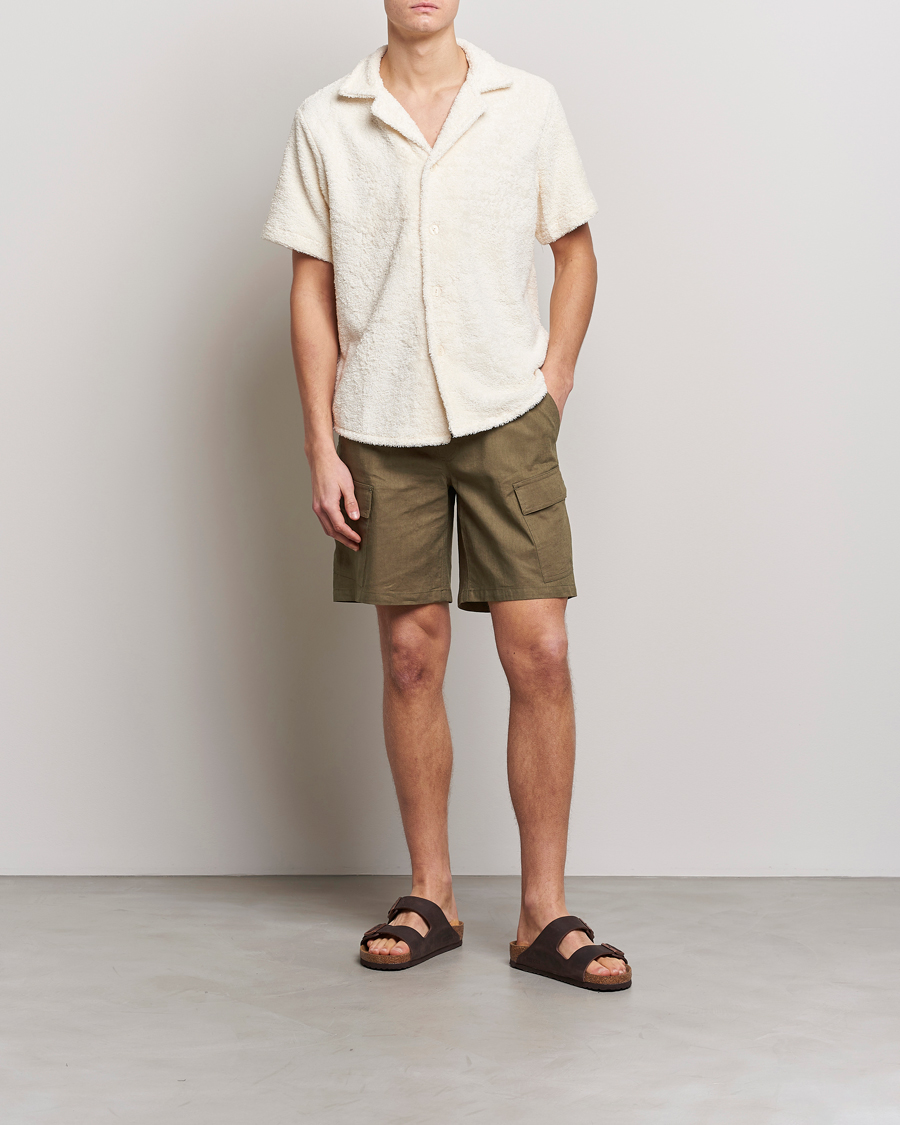Herre | Shorts | OAS | Cargo Linen Shorts Army