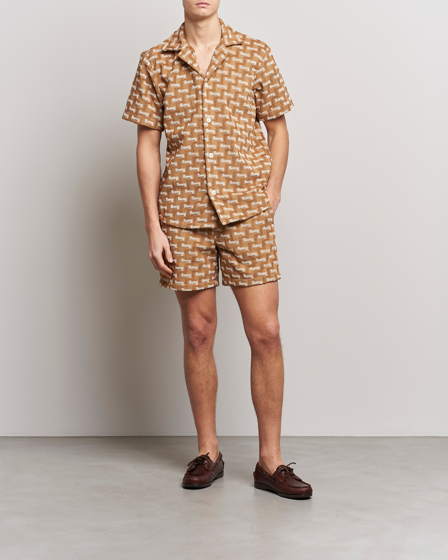 Herre | Skjorter | OAS | Terry Cuba Short Sleeve Shirt Camel