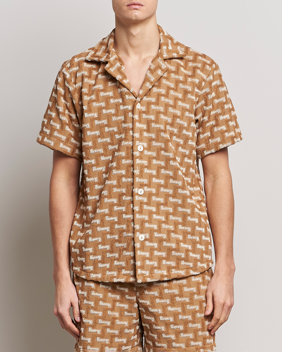 Herre | Skjorter | OAS | Terry Cuba Short Sleeve Shirt Camel