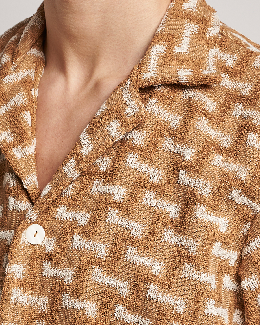 Herre | Skjorter | OAS | Terry Cuba Short Sleeve Shirt Camel