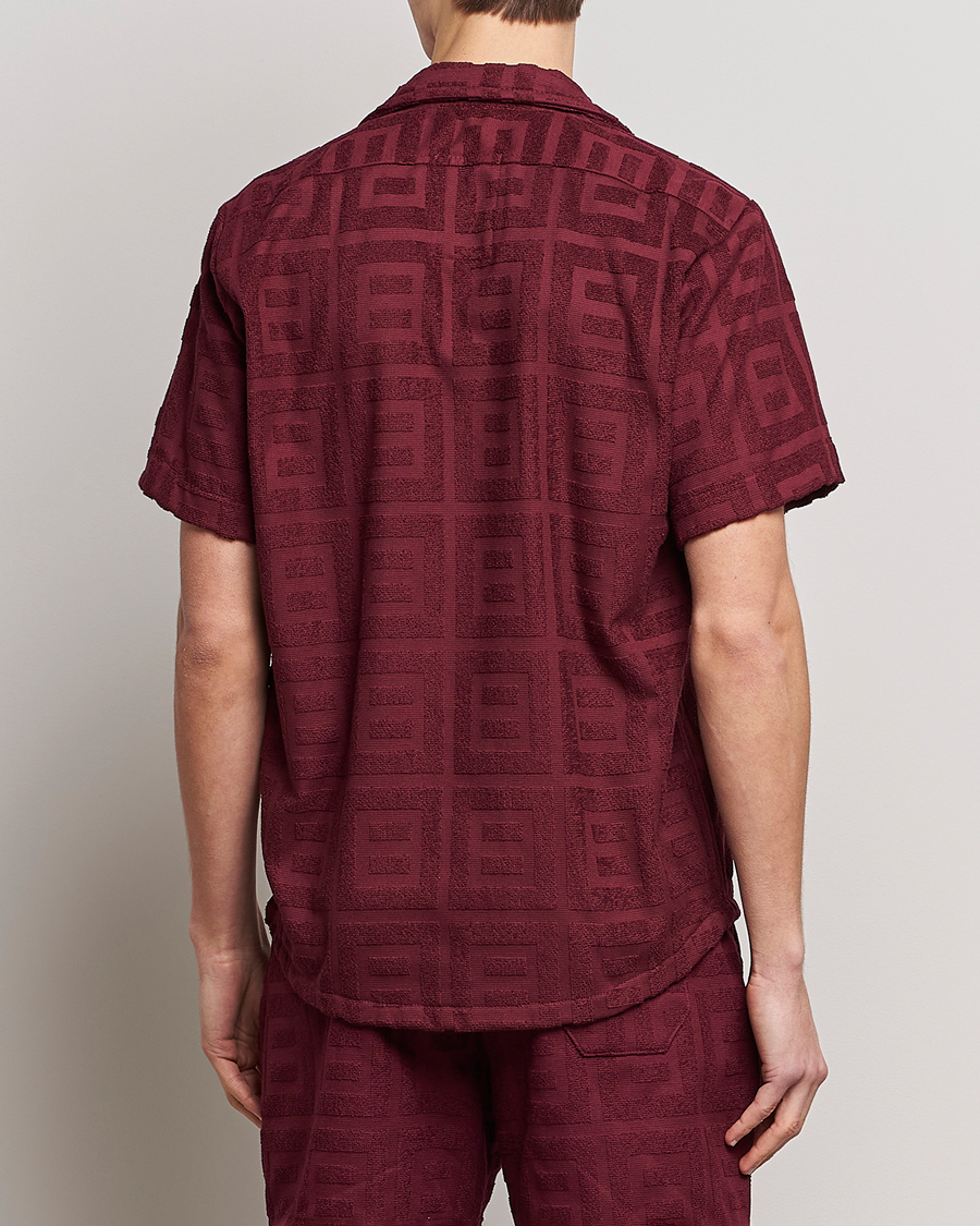 Herre | Skjorter | OAS | Terry Cuba Short Sleeve Shirt Burgundy