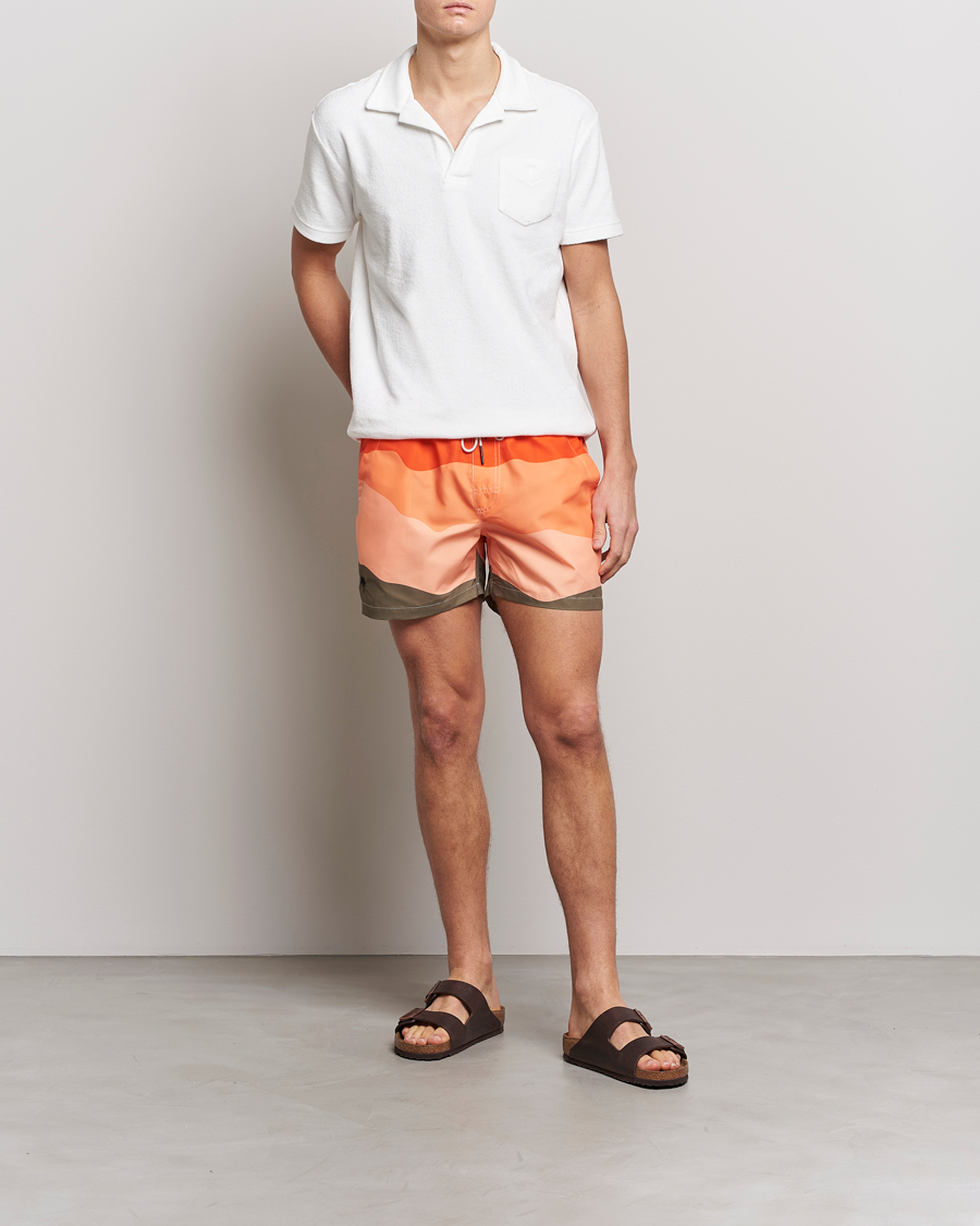 Herre | Badebukser | OAS | Printed Swimshorts Fire Wave