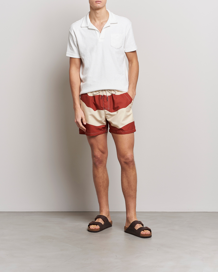 Herre | Badebukser | OAS | Printed Swimshorts Amber Dune
