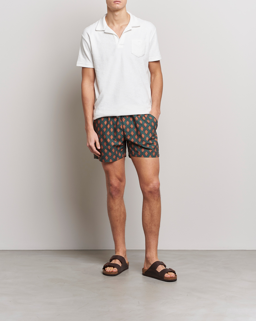 Herre | Badebukser | OAS | Printed Swimshorts Smokin Rustic