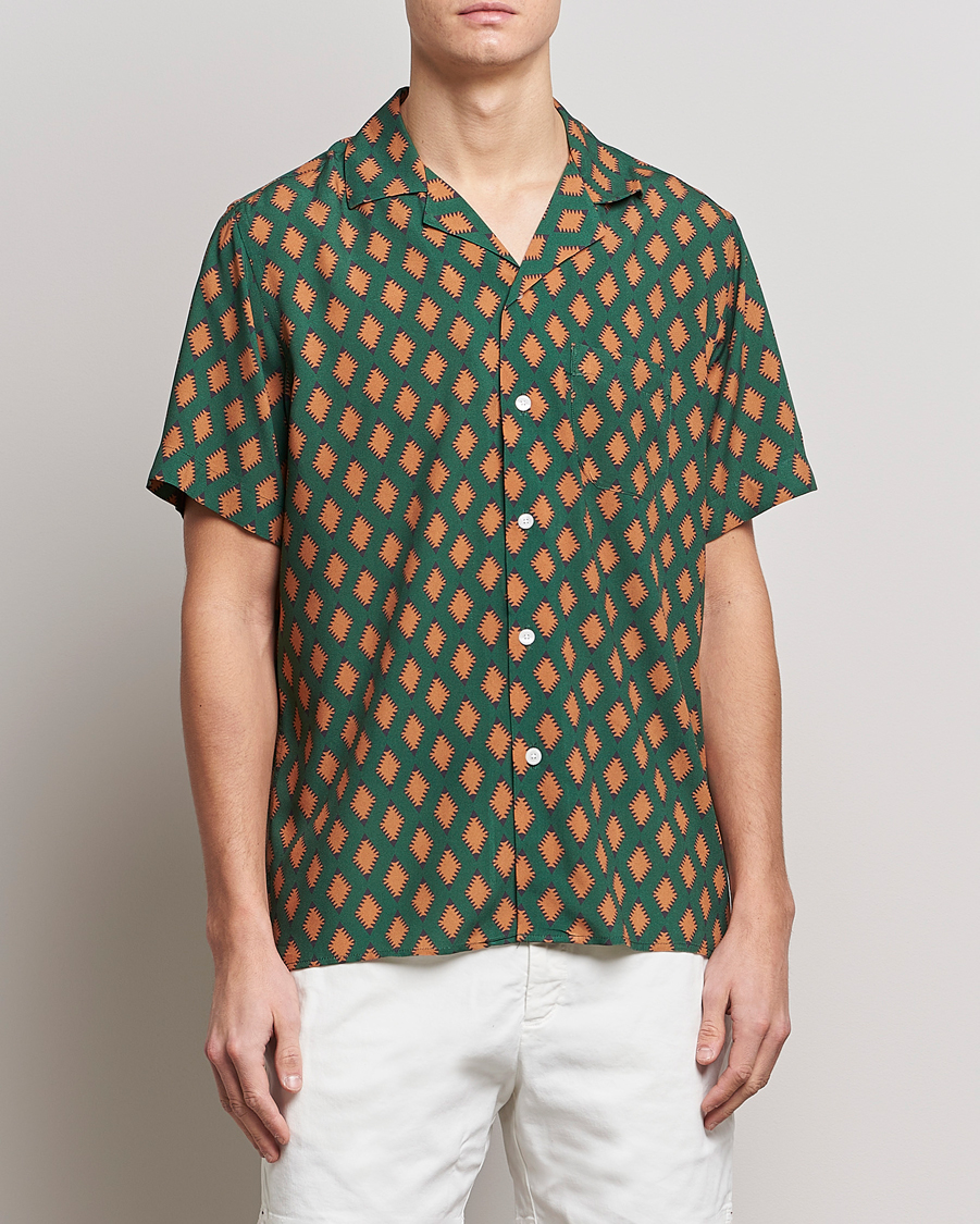 Herre | Skjorter | OAS | Viscose Resort Short Sleeve Shirt Smokin Rustic