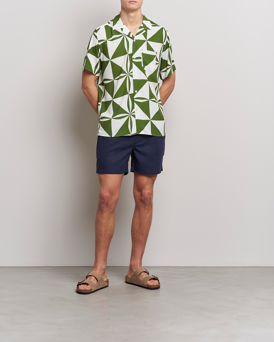 Herre | Skjorter | OAS | Viscose Resort Short Sleeve Shirt Bloomy Plateau