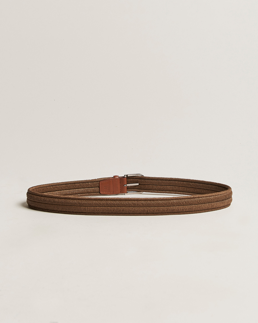 Herre | Orciani Elasticated Belt 3,5 cm Cognac | Orciani | Elasticated Belt 3,5 cm Cognac