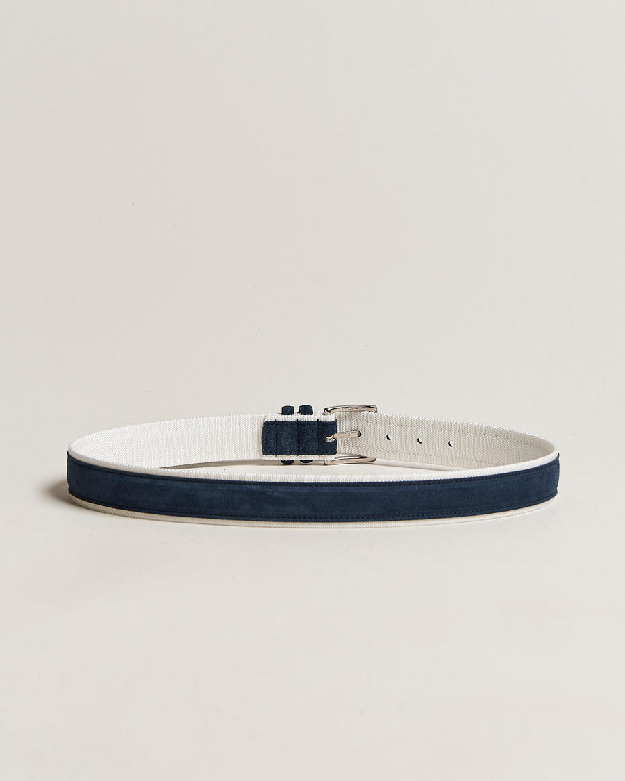 Herre | Orciani Amalfi Suede/Canvas Belt Navy | Orciani | Amalfi Suede/Canvas Belt Navy