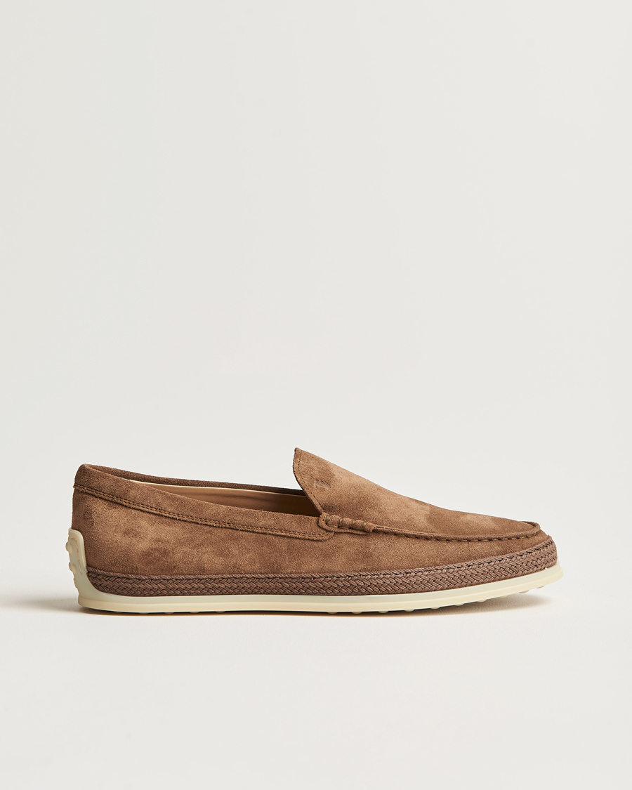Herre | Tod's Raffia Loafers Brown Suede | Tod's | Raffia Loafers Brown Suede