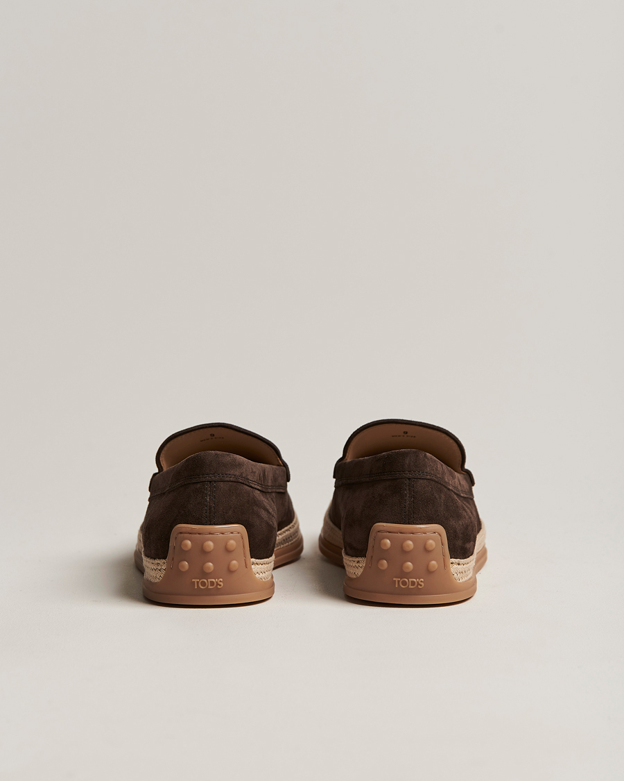 Herre | Tod's Raffia Loafers Dark Brown Suede | Tod's | Raffia Loafers Dark Brown Suede