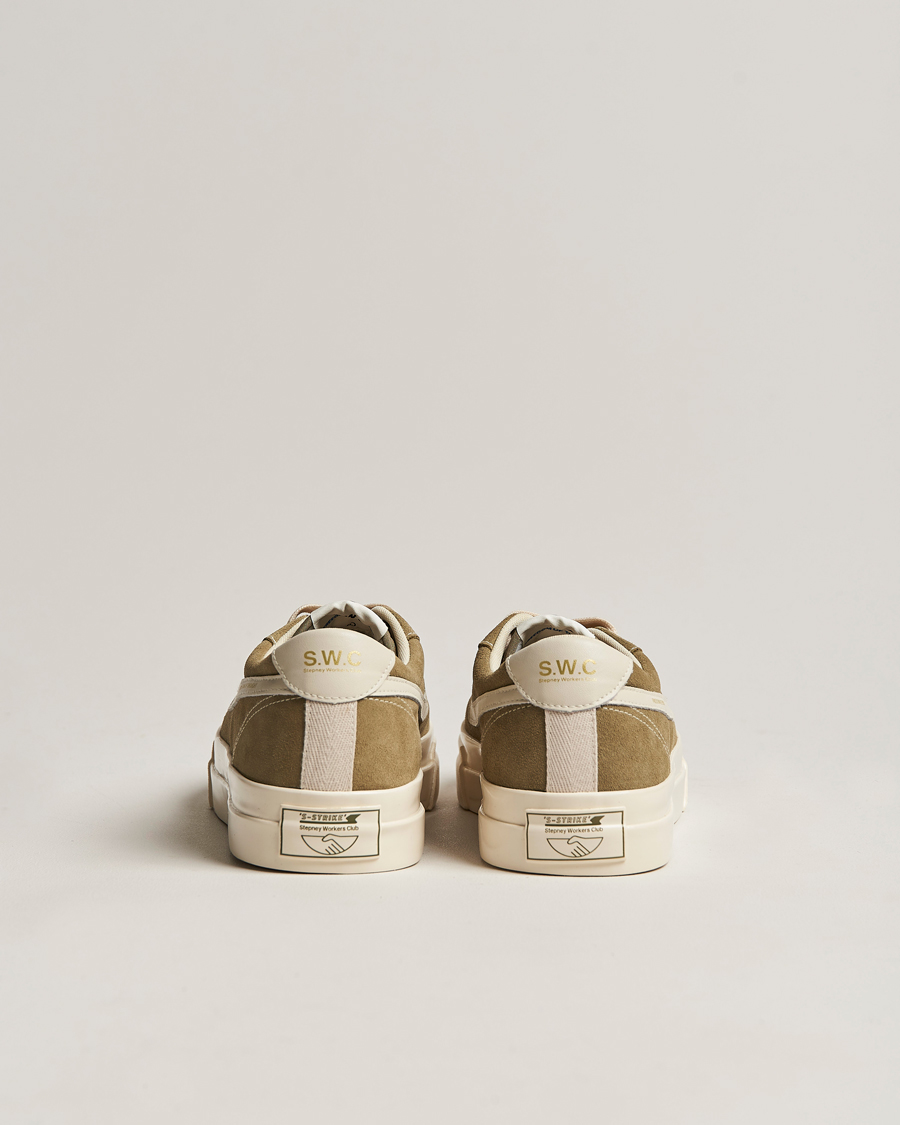 Herre | Stepney Workers Club Dellow S-Strike Suede Sneaker Moss/Ecru | Stepney Workers Club | Dellow S-Strike Suede Sneaker Moss/Ecru