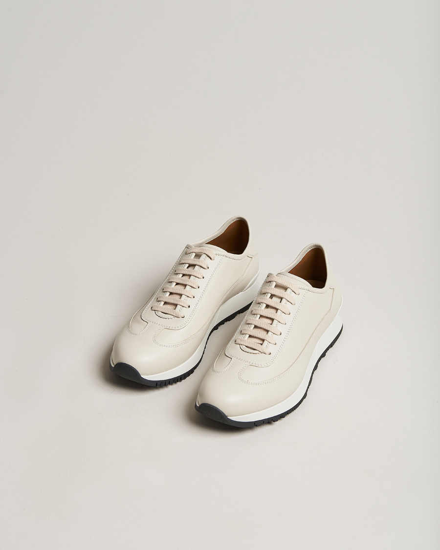 Herre |  | John Lobb | Hurlingham Running Sneakers Off White