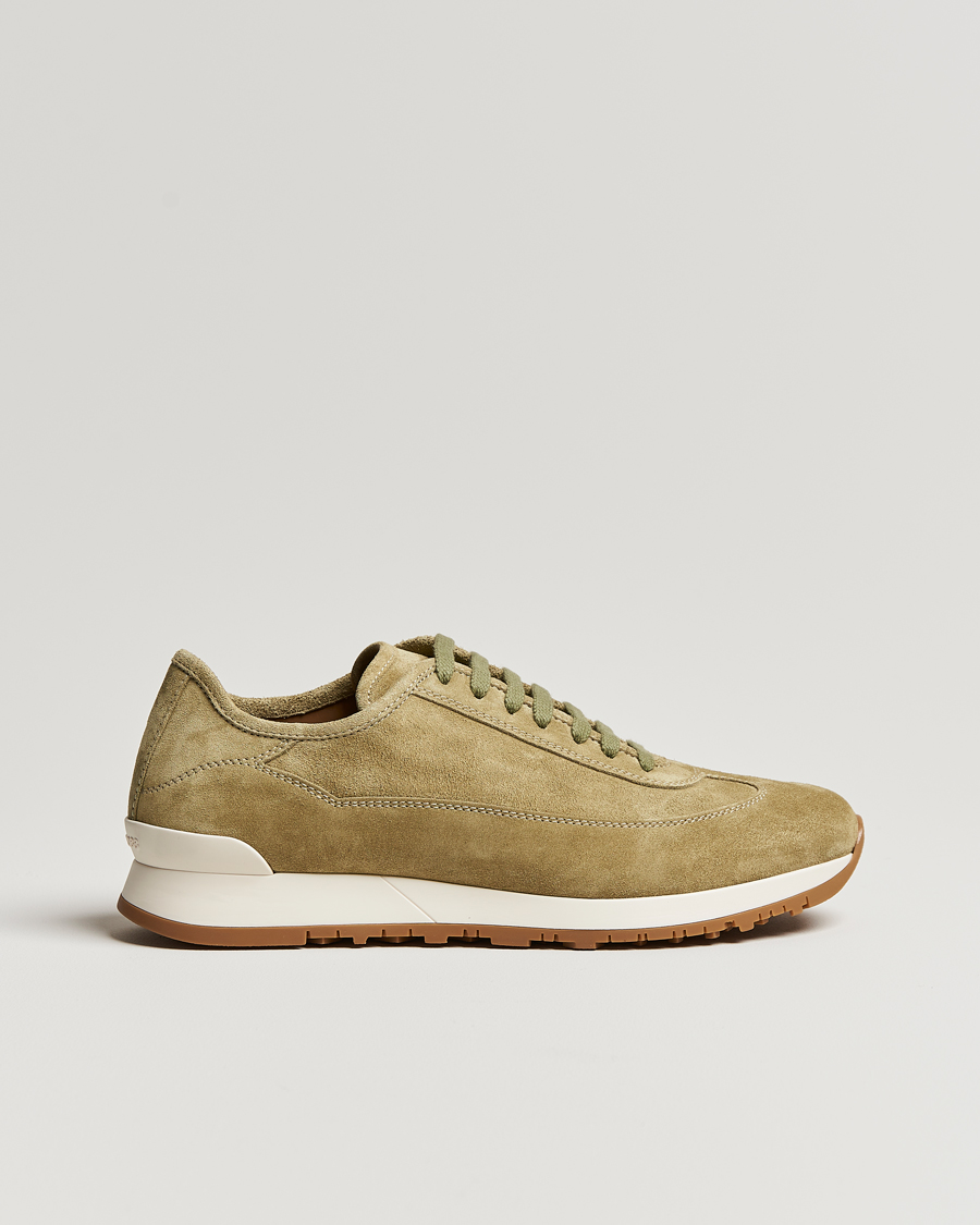 Herre | John Lobb Hurlingham Running Sneakers Moss Suede | John Lobb | Hurlingham Running Sneakers Moss Suede