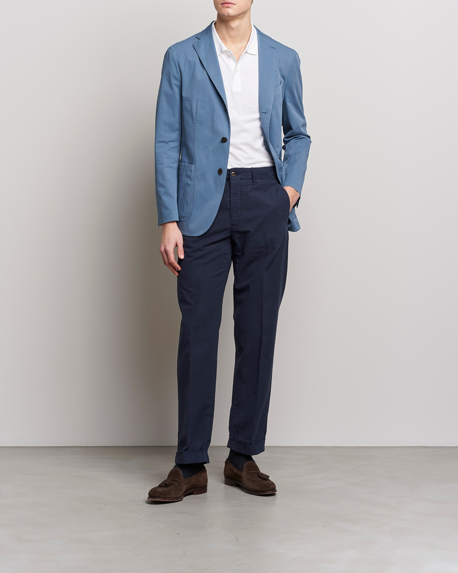 Herre | Blazere & jakker | Boglioli | K Jacket Cotton Stretch Blazer Dusty Blue