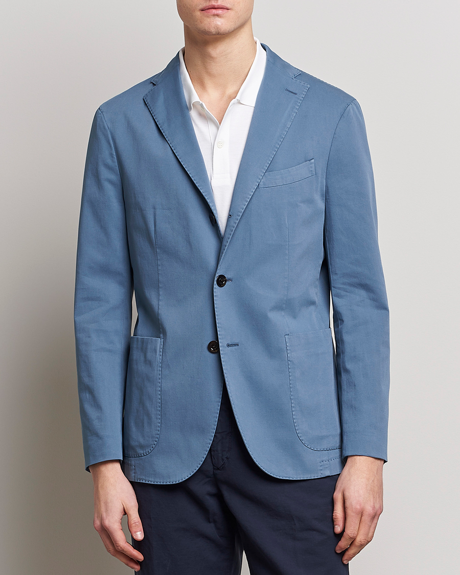 Herre | Blazere & jakker | Boglioli | K Jacket Cotton Stretch Blazer Dusty Blue