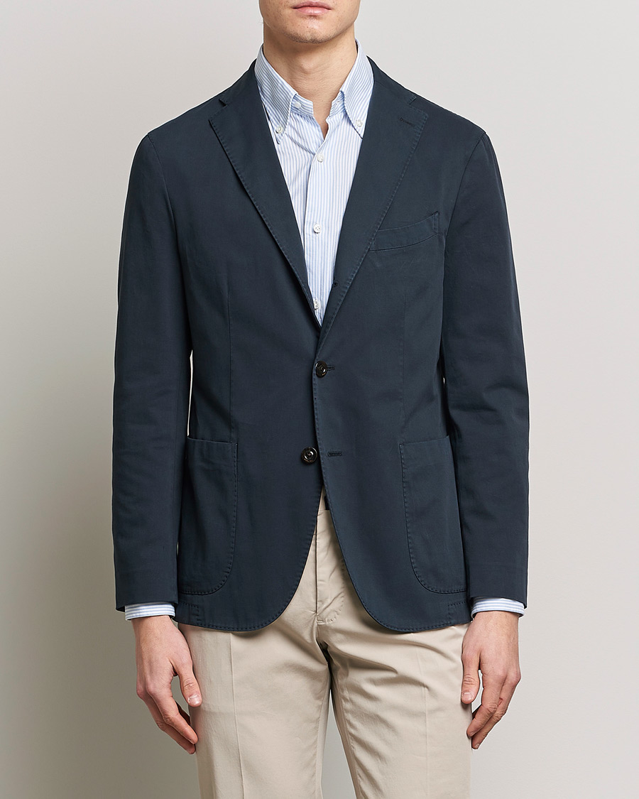 Herre | Blazere & jakker | Boglioli | K Jacket Cotton Stretch Blazer Navy