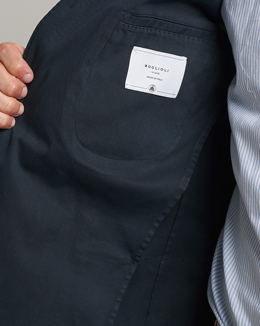 Herre | Blazere & jakker | Boglioli | K Jacket Cotton Stretch Blazer Navy