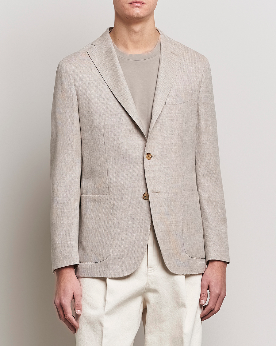 Herre | Blazere & jakker | Boglioli | K Jacket Wool Hopsack Blazer Beige
