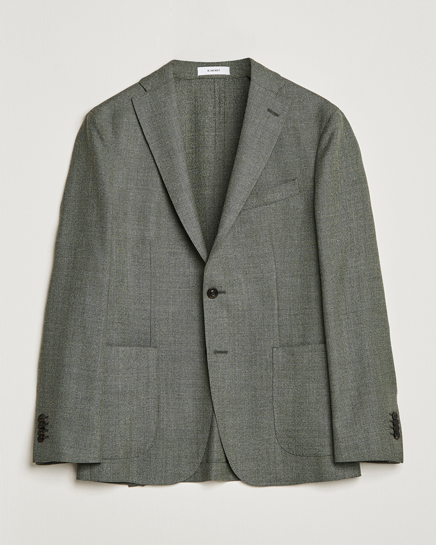 Herre | Blazere & jakker | Boglioli | K Jacket Wool Hopsack Blazer Sage Green