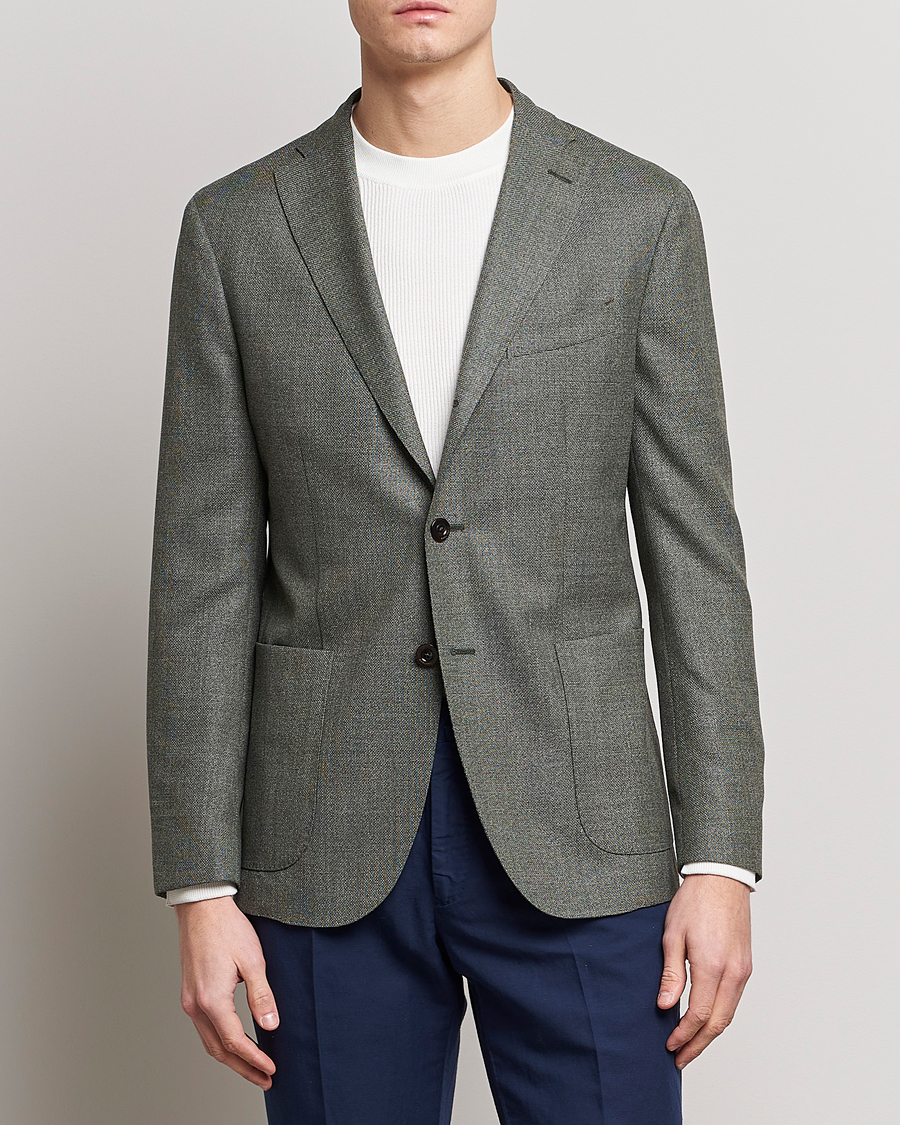 Herre | Blazere & jakker | Boglioli | K Jacket Wool Hopsack Blazer Sage Green