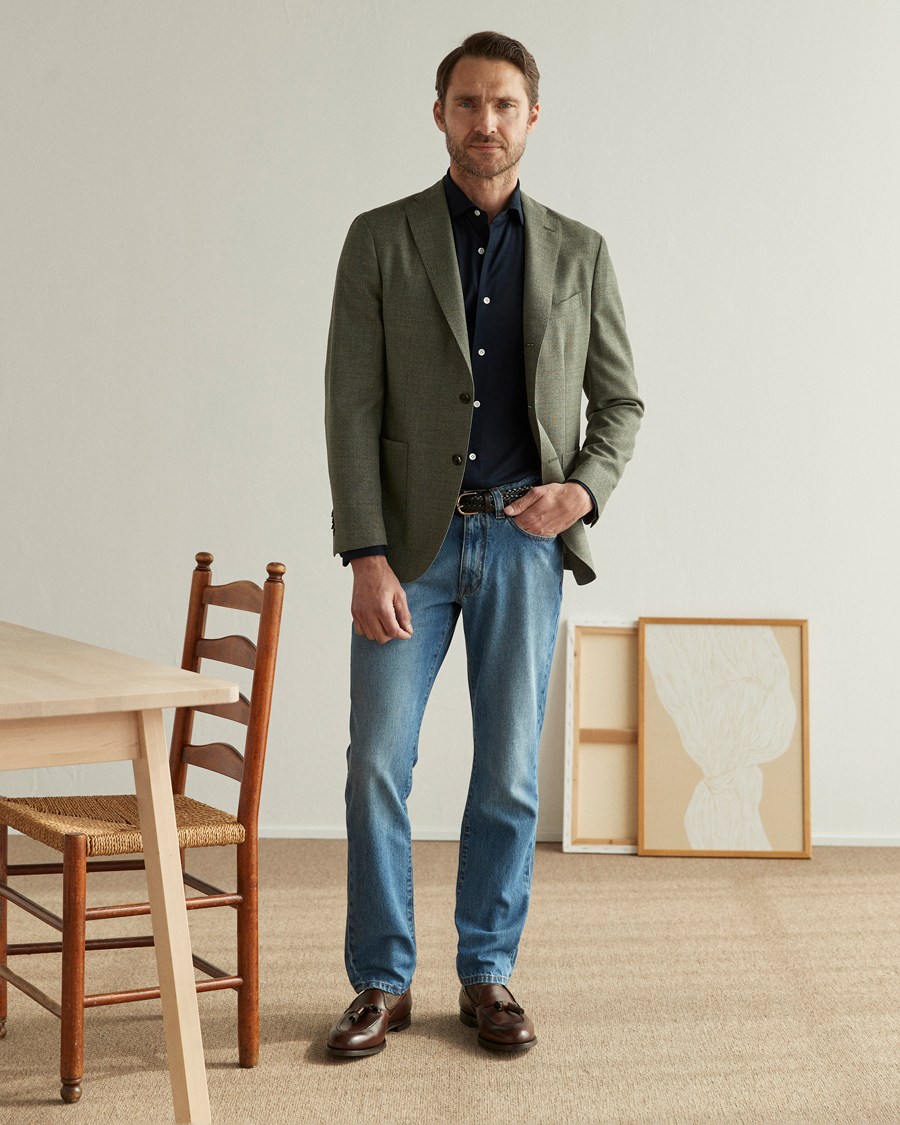 Herre | Blazere & jakker | Boglioli | K Jacket Wool Hopsack Blazer Sage Green