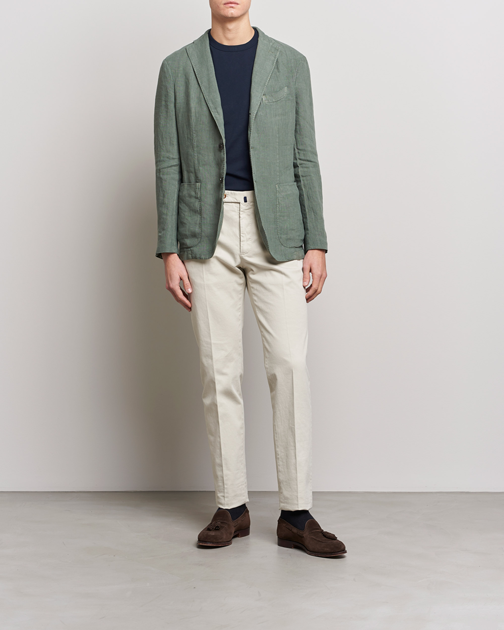 Herre | Blazere & jakker | Boglioli | K Jacket Linen Blazer Sage Green