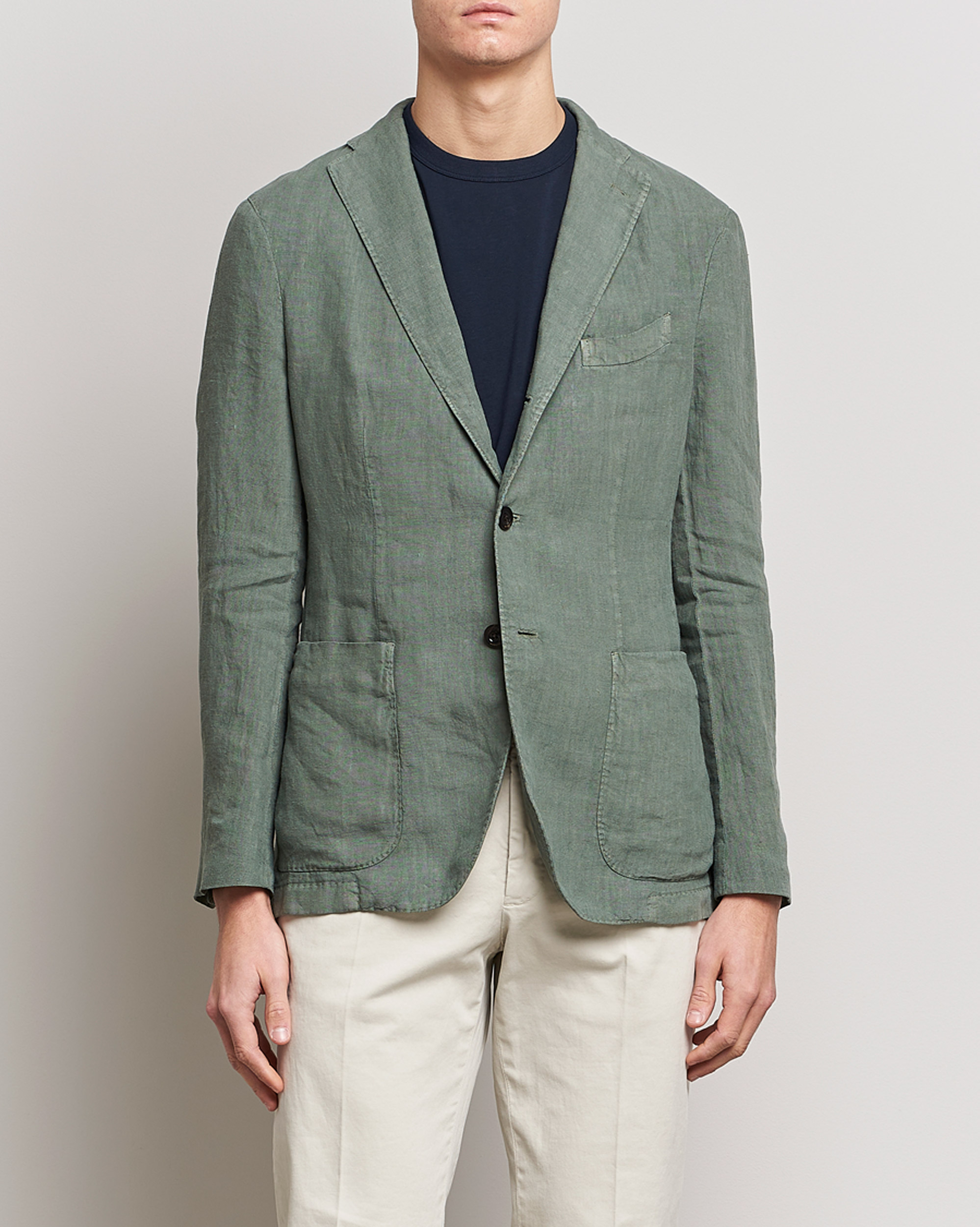 Herre | Blazere & jakker | Boglioli | K Jacket Linen Blazer Sage Green