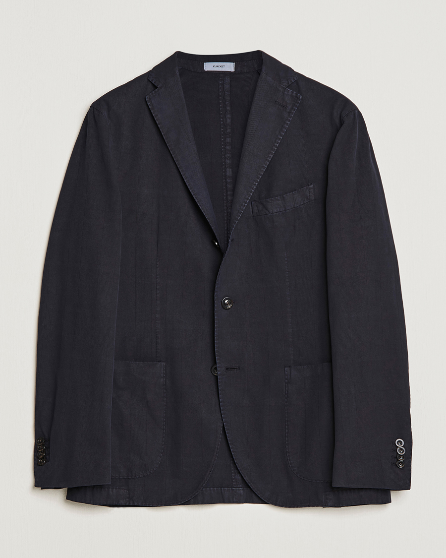 Herre | Blazere & jakker | Boglioli | Cotton/Silk Prince Of Wales Check Blazer Navy