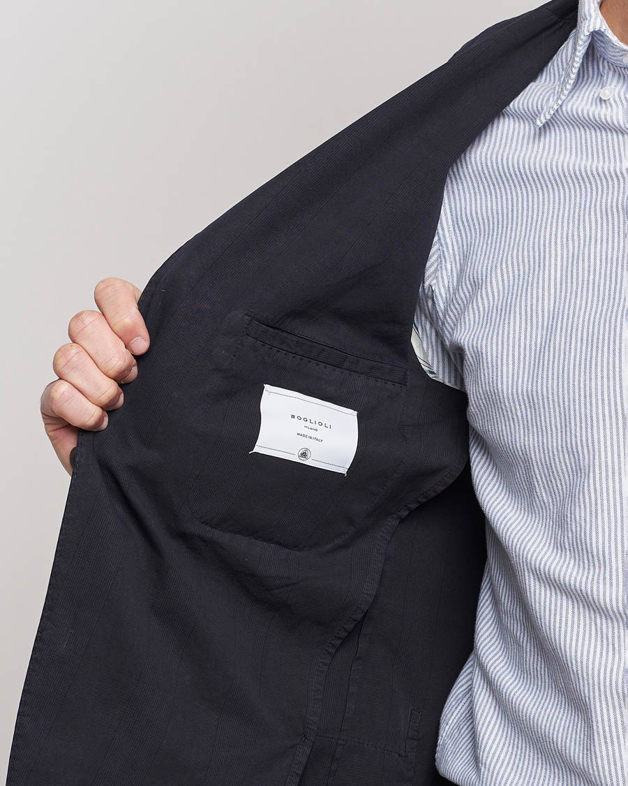 Herre | Blazere & jakker | Boglioli | Cotton/Silk Prince Of Wales Check Blazer Navy