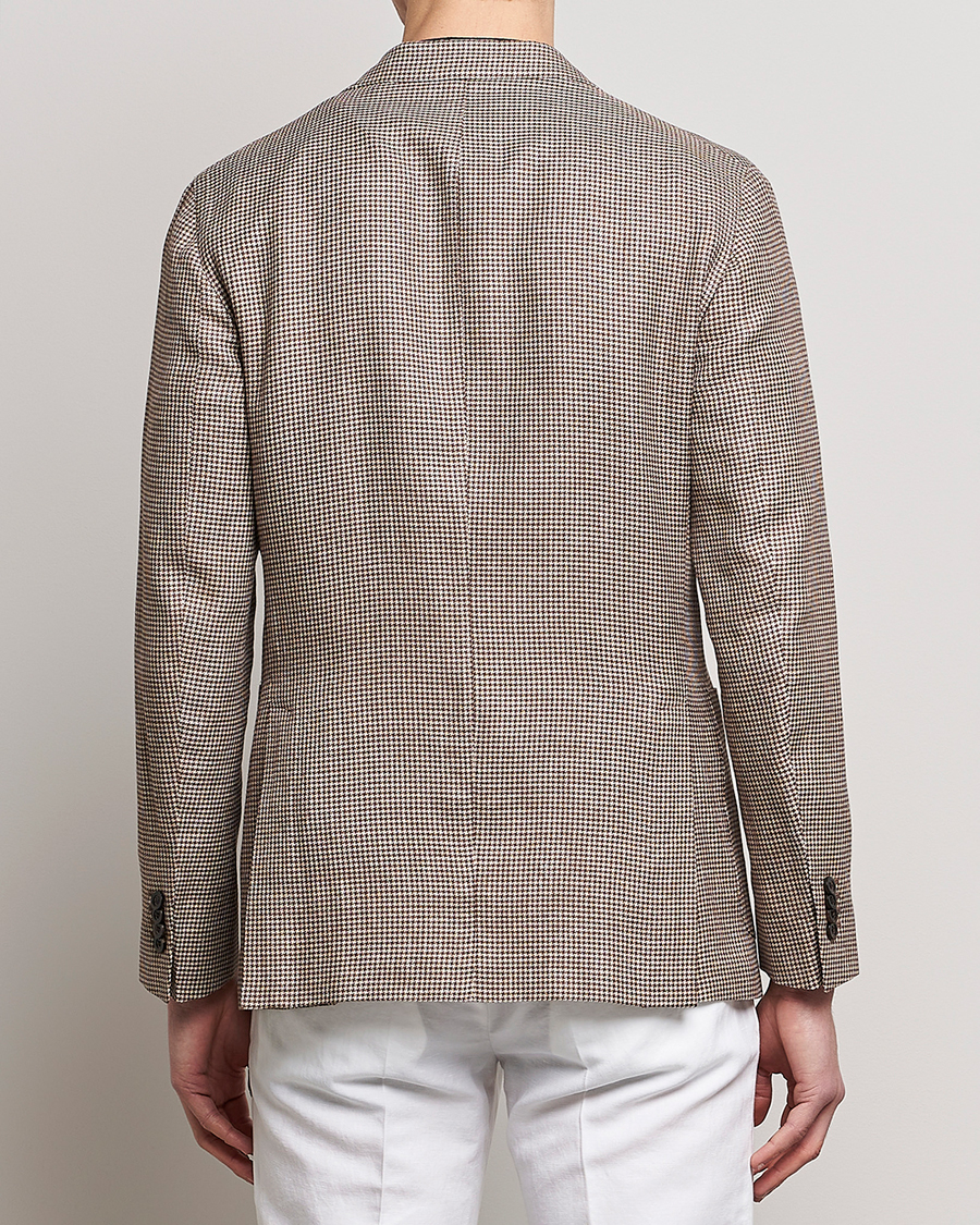 Herre | Blazere & jakker | Boglioli | Wool/Linen Houndstooth Blazer Beige