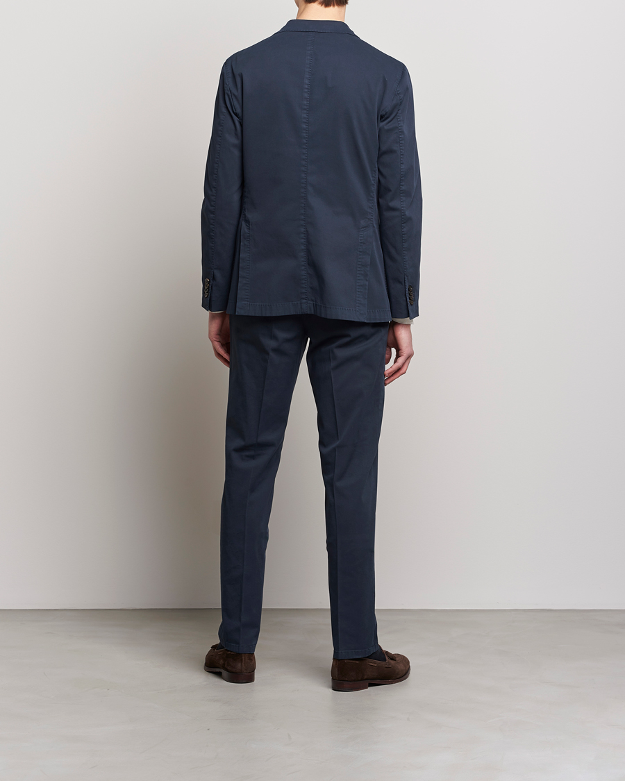 Herre | Jakkesæt | Boglioli | K Jacket Cotton Stretch Suit Navy