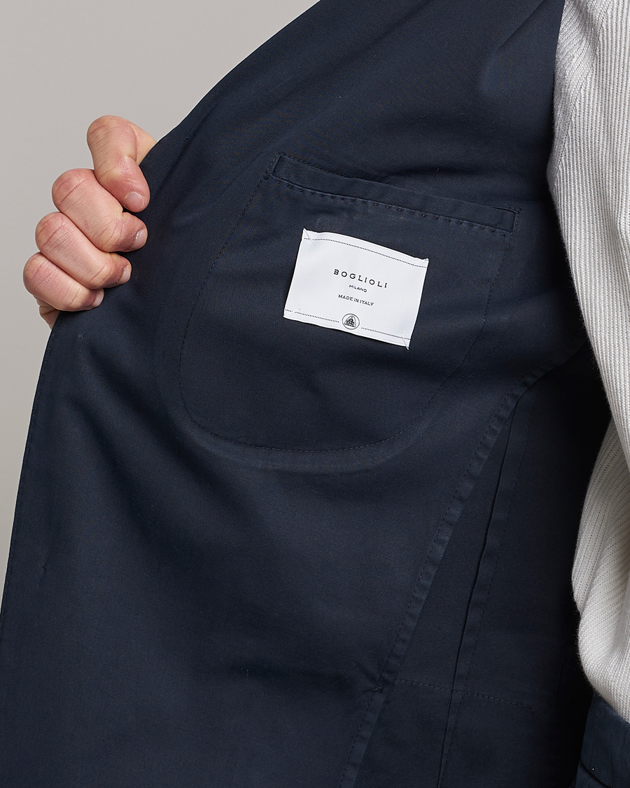 Herre | Jakkesæt | Boglioli | K Jacket Cotton Stretch Suit Navy